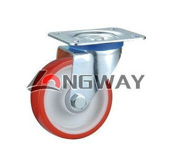 Shopping cart casters, PU caster with PP core. Ball bearing