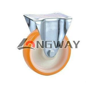 Shopping cart casters, PU caster with PP core. Ball bearing