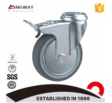 Good price swivel brake industrial caster wheel TPR caster with PP core plain bearing caster