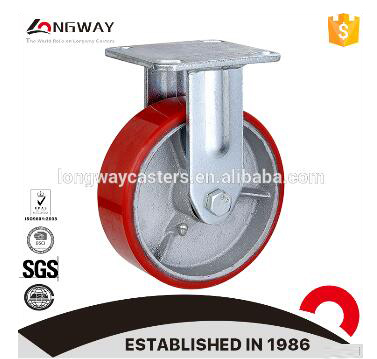 Heavy duty 230-575 kg capacity industial roller bearing fixed caster wheel