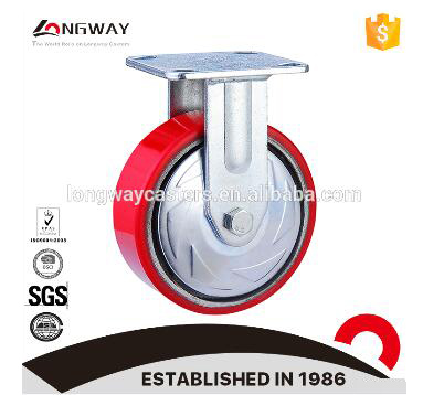 Heavy duty 230-575 kg capacity industial roller bearing fixed caster wheel