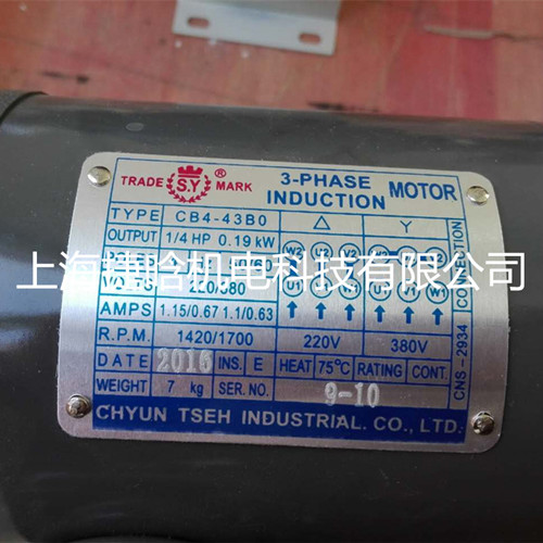 CB4-43B0 三角擺線泵潤滑泵專用0.19KW電機原始圖片2