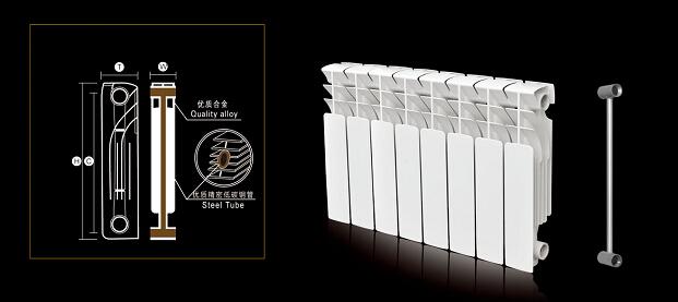 河北廠家生產(chǎn)供應(yīng)壓鑄鋁雙金屬散熱器UR7006-350