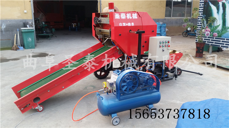 曲阜圣泰牌自動切膜青貯打捆機(jī)