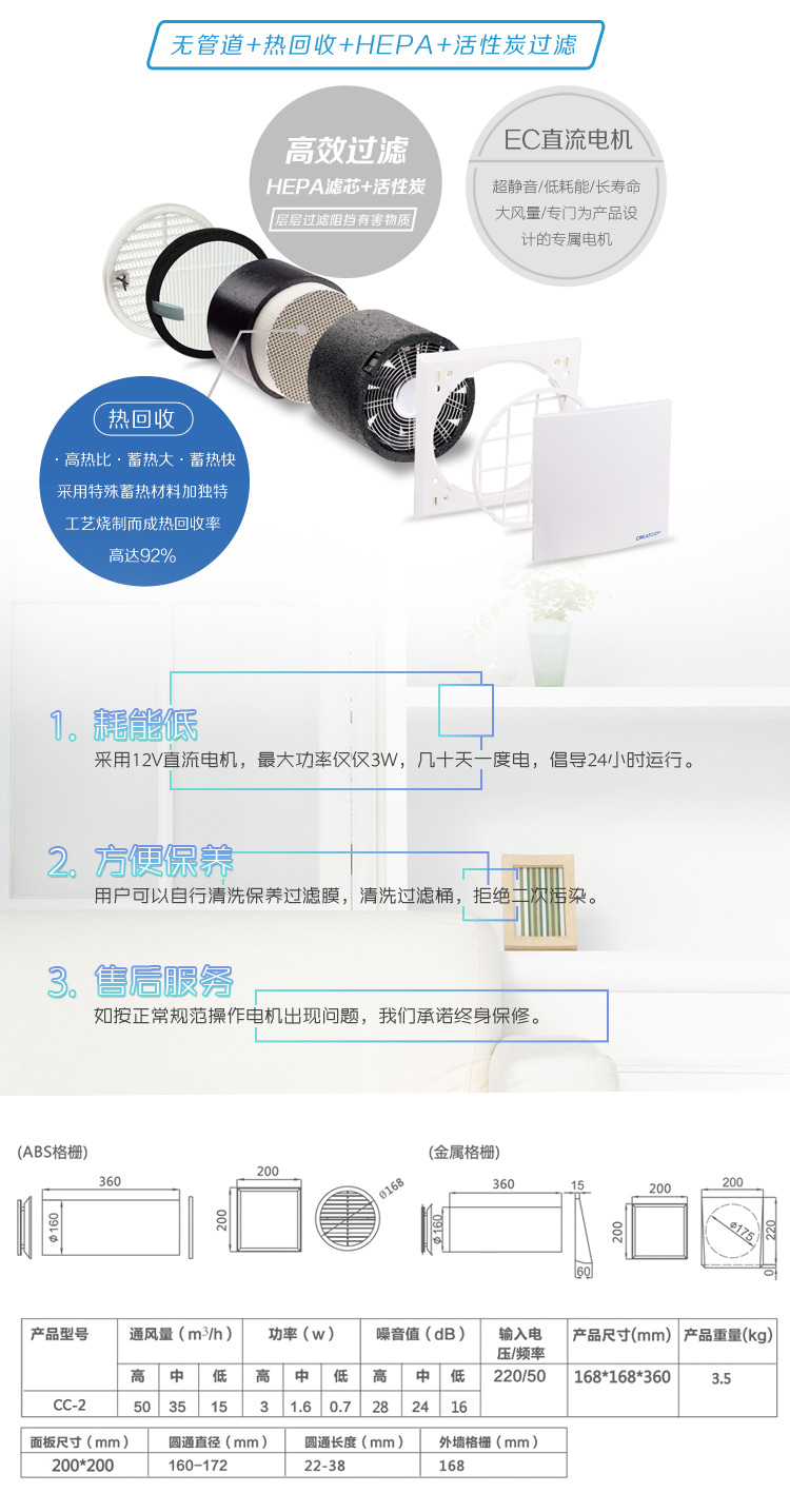 美國創(chuàng)適無管道新風(fēng)系統(tǒng)cc-2原始圖片2