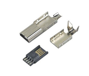 MINI USB 5P公頭B型短體焊線成品（普通)