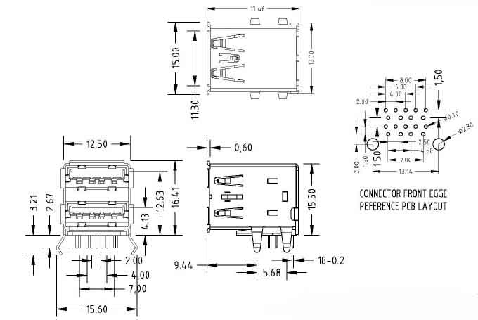 双层USB AF 3.0版 