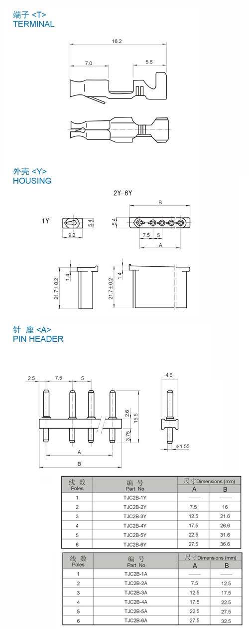 TJC2(7.5-5.0)5.0mm-2