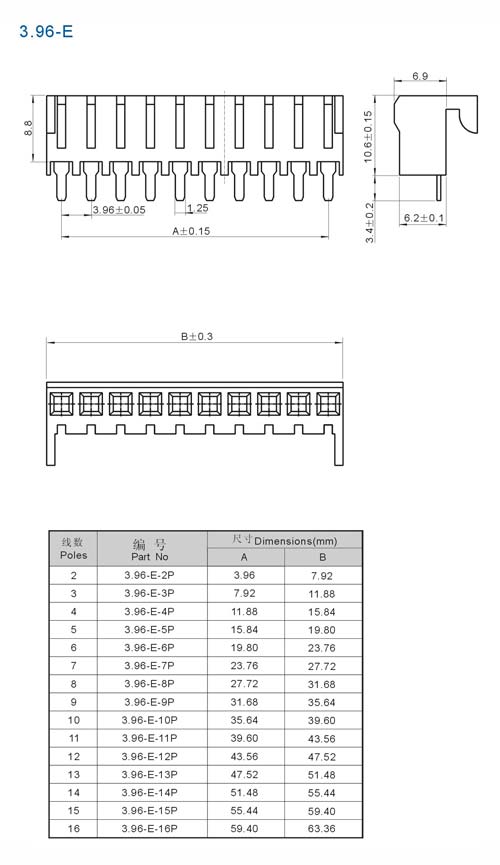 3.96E 3.96mm-5