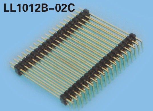 LL1012B-02C 2.0MM 21PIN--240PIN双排双塑弯排针