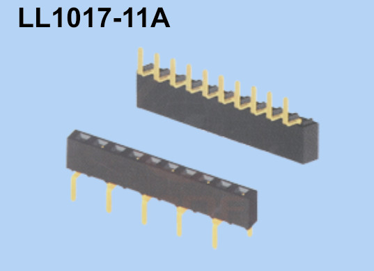 LL1017-11A 2.0MM 12--140PIN單排錯位蜈蚣腳排母 單排同面同向蜈蚣腳排母