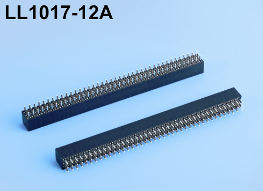 LL1017-12A 2.0MM 32PIN--340PIN三排直排母座 H=6.35MM