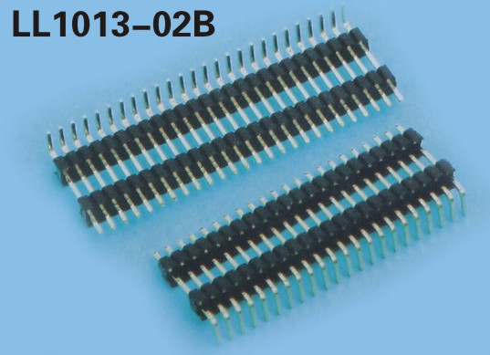 LL1013-02C 1.27mm 11PIN--150PIN單排雙塑貼片排針