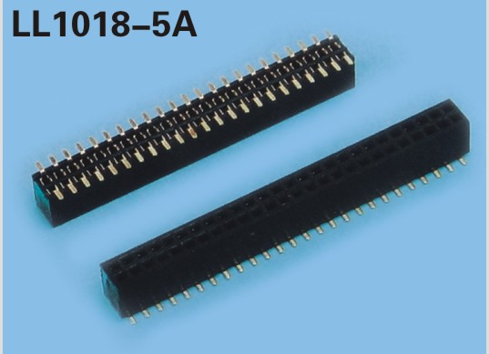 LL1018-5A 1.27MM 2*2PIN--2*40PIN双排贴片排母座 排针排母