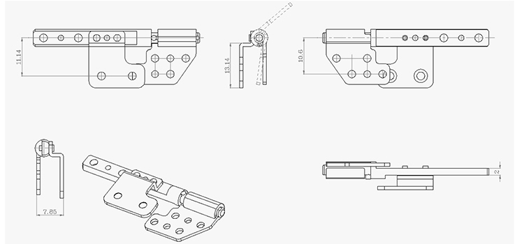 廣東筆記本翻轉阻尼轉軸 TS-607-14 五金下沉式轉軸