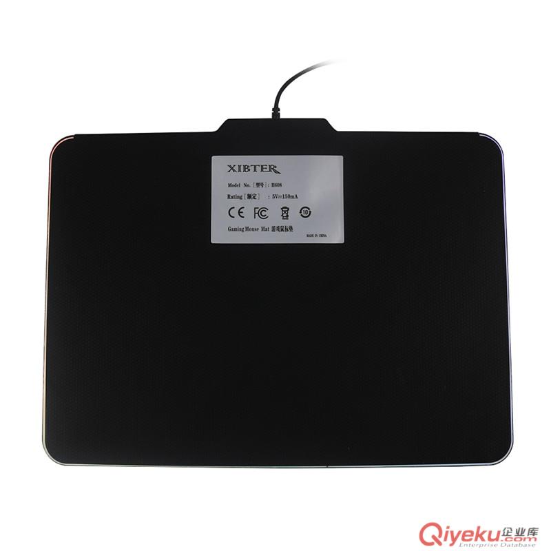 RGB發光鼠標墊超大酷炫發光H608烈焰游戲鼠標墊廠家定制LOGO原始圖片2