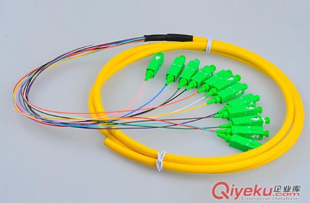 廣電專用SC APC12芯束狀尾纖 束狀跳線光纖跳線尾纖
