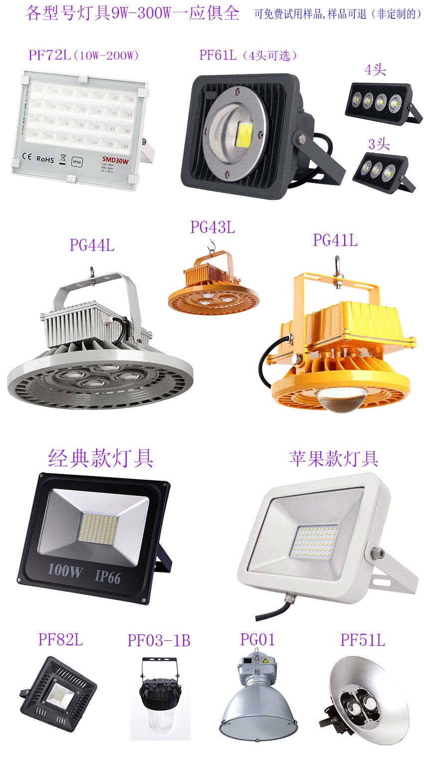 led泛光燈100w