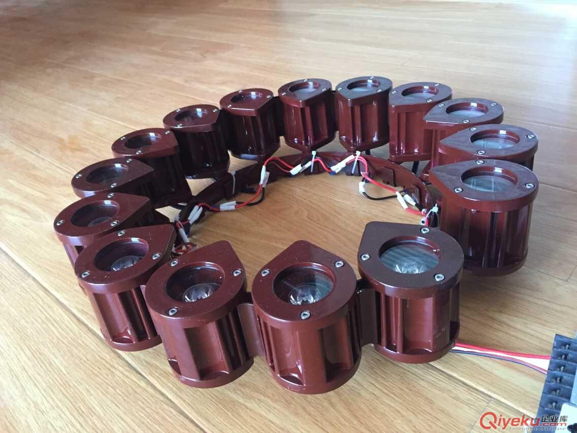 亮美集同款LED鏈條燈柱包燈抱箍燈 圓形戶外照明燈具原始圖片2