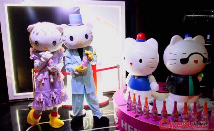 門面裝飾和美化卡通公仔玻璃鋼hello,kitty雕塑,凱蒂貓雕塑