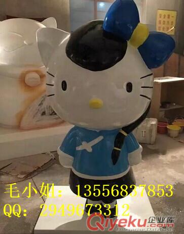 款式多樣卡通玻璃鋼helloKittyKT貓凱蒂貓雕塑
