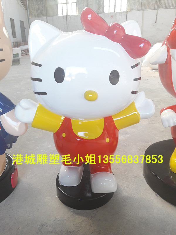 深圳個(gè)性公仔玻璃鋼hellokitty貓凱蒂貓雕塑